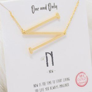 Sideways Initial " N "One and Only Necklaces - GD